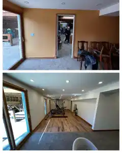 We transformed this storage room to a home gym! #furniture #renovation #interiordesign #basementremodel